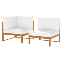 Thumbnail for Gardeon 5 Pieces Outdoor Sofa Set 4-Seater Acacia Wood Corner Lounge Setting