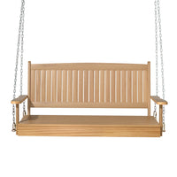 Thumbnail for Gardeon Porch Swing Chair With Chain Outdoor Furniture Wooden Bench 2 Seat Teak