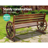 Thumbnail for Gardeon Garden Bench Wooden Wagon Chair 3 Seat Outdoor Furniture Backyard Lounge