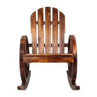 Thumbnail for Gardeon Wagon Wheels Rocking Chair - Brown