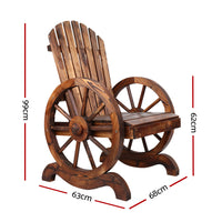 Thumbnail for Gardeon Wooden Wagon Chair Outdoor