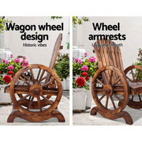 Thumbnail for Gardeon Wooden Wagon Chair Outdoor