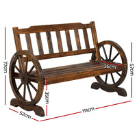 Thumbnail for Gardeon Wooden Wagon Wheel Chair