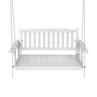 Thumbnail for Gardeon Porch Swing Chair with Chain Garden Bench Outdoor Furniture Wooden White