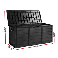 Thumbnail for Gardeon 290L Outdoor Storage Box - All Black