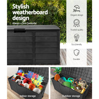 Thumbnail for Gardeon 290L Outdoor Storage Box - All Black