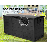 Thumbnail for Gardeon 290L Outdoor Storage Box - All Black