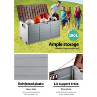 Thumbnail for Gardeon 290L Outdoor Storage Box - Brown