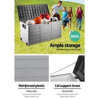 Thumbnail for Gardeon 290L Outdoor Storage Box - Black