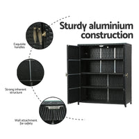 Thumbnail for Gardeon Outdoor Storage Cabinet Box Garage Wicker Shelf Chest Garden Shed Tools