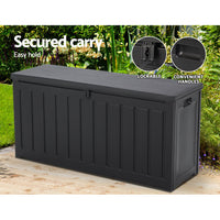 Thumbnail for Gardeon 240L Outdoor Storage Box Lockable Bench Seat Garden Deck Toy Tool Sheds