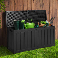 Thumbnail for Gardeon 240L Outdoor Storage Box Lockable Bench Seat Garden Deck Toy Tool Sheds