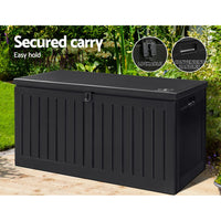 Thumbnail for Gardeon Outdoor Storage Box Container Garden Toy Indoor Tool Chest Sheds 270L Black