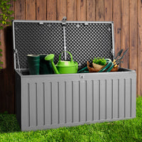 Thumbnail for Gardeon Outdoor Storage Box Container Garden Toy Indoor Tool Chest Sheds 270L Dark Grey