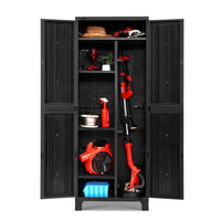 Thumbnail for Gardeon Outdoor Storage Cabinet Lockable Tall Garden Sheds Garage Adjustable Black 173CM