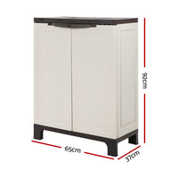 Thumbnail for Gardeon Outdoor Storage Cabinet Cupboard Lockable Garage 92cm