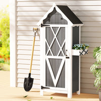 Thumbnail for Gardeon Outdoor Storage Cabinet Shed Box Wooden Shelf Chest Garden Furniture