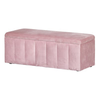 Thumbnail for Artiss Storage Ottoman Blanket Box Velvet Chest Toy Foot Stool Couch Bed Pink