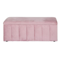 Thumbnail for Artiss Storage Ottoman Blanket Box Velvet Chest Toy Foot Stool Couch Bed Pink