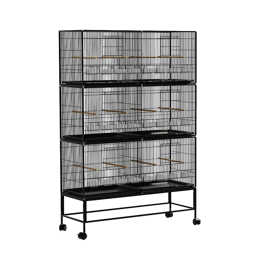 i.Pet Bird Cage Large Aviary Cages Galvanised Parrot Stand Alone Wheels 175cm