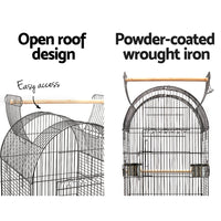 Thumbnail for i.Pet Large Bird Cage with Perch - Black