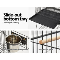 Thumbnail for i.Pet Large Bird Cage with Perch - Black