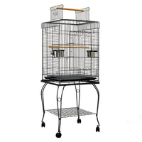 Thumbnail for i.Pet Large Bird Cage with Perch - Black