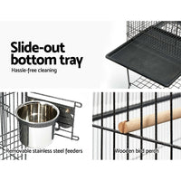 Thumbnail for i.Pet Large Bird Cage with Perch - Black