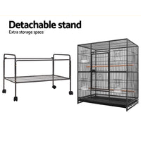 Thumbnail for i.Pet Bird Cage Pet Cages Aviary 137CM Large Travel Stand Budgie Parrot Toys