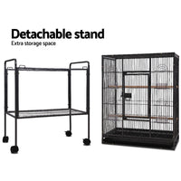 Thumbnail for i.Pet Bird Cage Pet Cages Aviary 144CM Large Travel Stand Budgie Parrot Toys