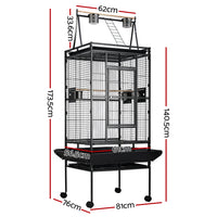 Thumbnail for i.Pet Bird Cage Pet Cages Aviary 173CM Large Travel Stand Budgie Parrot Toys