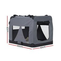 Thumbnail for i.Pet Pet Carrier Soft Crate Dog Cat Travel Portable Cage Kennel Foldable Car M