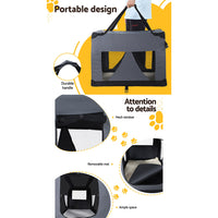 Thumbnail for i.Pet Pet Carrier Soft Crate Dog Cat Travel Portable Cage Kennel Foldable Car M