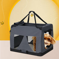 Thumbnail for i.Pet Pet Carrier Soft Crate Dog Cat Travel Portable Cage Kennel Foldable Car M