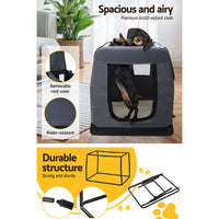 Thumbnail for i.Pet Pet Carrier Soft Crate Dog Cat Travel Portable Cage Kennel Foldable Car XL