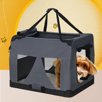 Thumbnail for i.Pet Pet Carrier Soft Crate Dog Cat Travel Portable Cage Kennel Foldable Car XL