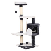 Thumbnail for i.Pet Cat Tree 112cm Trees Scratching Post Scratcher Tower Condo House Furniture Wood