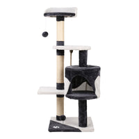 Thumbnail for i.Pet Cat Tree 112cm Trees Scratching Post Scratcher Tower Condo House Furniture Wood