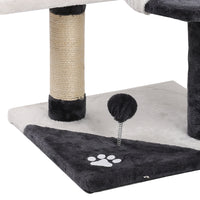 Thumbnail for i.Pet Cat Tree 112cm Trees Scratching Post Scratcher Tower Condo House Furniture Wood