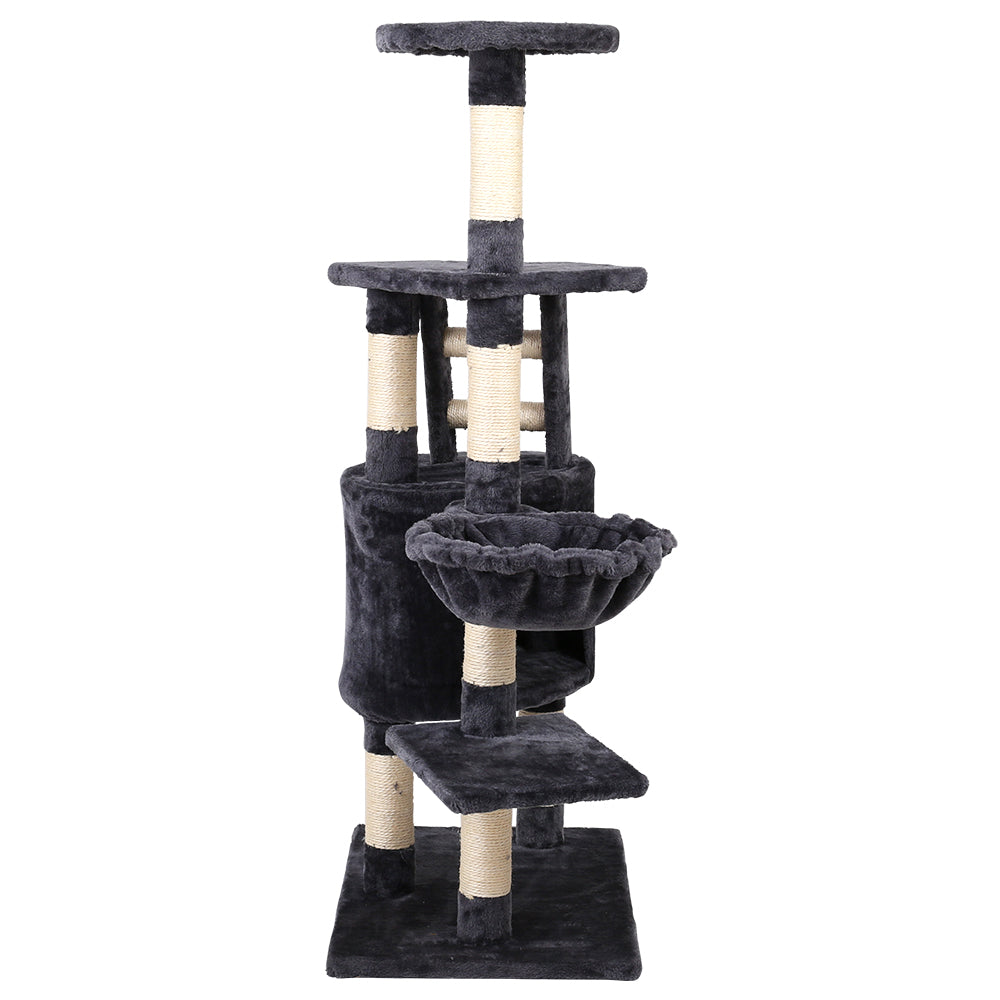 i.Pet 120cm Multi-Level Wooden Cat Tree - Premium Scratching Post, Tower & Condo House for Cats