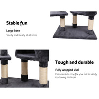 Thumbnail for i.Pet 120cm Multi-Level Wooden Cat Tree - Premium Scratching Post, Tower & Condo House for Cats