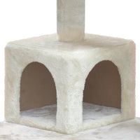 Thumbnail for i.Pet 134cm Beige Wooden Cat Tree - Premium Scratching Post, Tower & Condo House Lounge for Felines