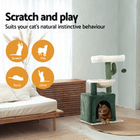 Thumbnail for i.Pet Cat Tree Tower Scratching Post Scratcher Wood Condo Bed Toys House 78cm