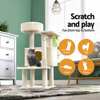 Thumbnail for i.Pet Cat Tree Tower Scratching Post Scratcher Wood Condo House Bed Trees 90cm