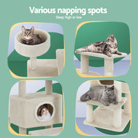 Thumbnail for i.Pet Cat Tree Tower Scratching Post Scratcher Wood Condo House Bed Trees 90cm