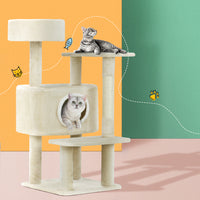 Thumbnail for i.Pet Cat Tree Tower Scratching Post Scratcher Wood Condo House Bed Trees 90cm