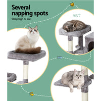 Thumbnail for i.Pet Cat Tree Tower Scratching Post Scratcher Wood Condo House Bed Trees 103cm