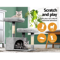 Thumbnail for i.Pet Cat Tree Tower Scratching Post Scratcher Wood Condo House Bed Trees 69cm