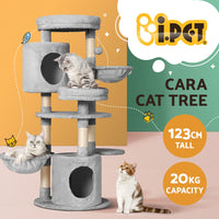 Thumbnail for i.Pet Cat Tree Tower Scratching Post Scratcher Wood Condo House Toys Bed 123cm