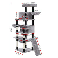 Thumbnail for i.Pet Cat Tree Tower Scratching Post Scratcher Wood Condo House Play Bed 161cm